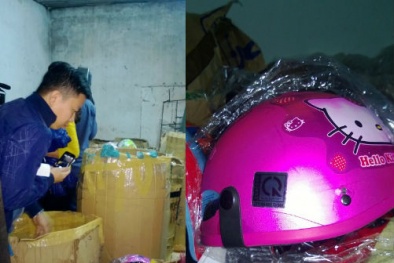 Hà Nội: Phát hiện gần 3000 mũ bảo hiểm nghi giả